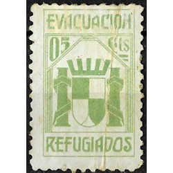 Viñeta. Evacuación Refugiados. 5 Céntimos (Nuevo, con señal de fijasellos y doblez)