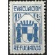 Viñeta. Evacuación Refugiados. 10 Céntimos (Nuevo, con señal de fijasellos)