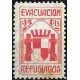 Viñeta. Evacuación Refugiados. 25 Céntimos (Usado)