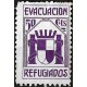 Viñeta. Evacuación Refugiados. 50 Céntimos (Usado)
