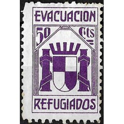 Viñeta. Evacuación Refugiados. 50 Céntimos (Usado)