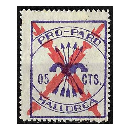 Viñeta. Pro Paro. Mallorca. 5 Céntimos (Nuevo, con señal de fijasellos)