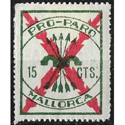 Viñeta. Pro Paro. Mallorca. 15 Céntimos (Nuevo, con señal de fijasellos)