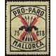 Viñeta. Pro Paro. Mallorca. 75 Céntimos (Nuevo, con señal de fijasellos)