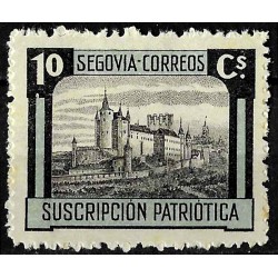 Viñeta. Segovia. Suscripción Patriótica. 10 Céntimos (Nuevo, con señal de fijasellos)