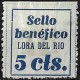Viñeta. Lora del Río. Sello Benéfico. 5 Céntimos (Nuevo, con señal de fijasellos)