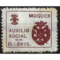 Viñeta. Moguer. Auxilio Social. 5 Céntimos (Usado)