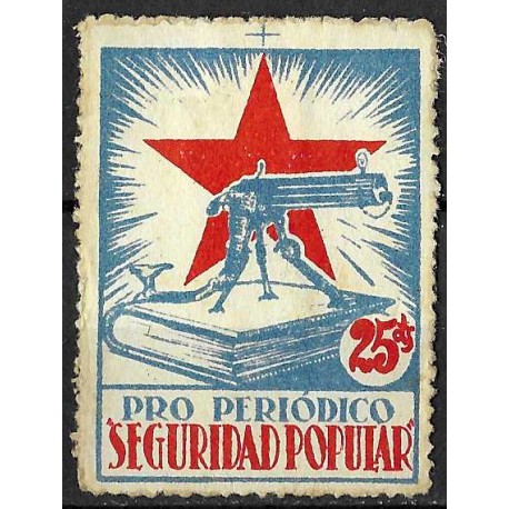 Viñeta. Pro Periódico. Seguridad Popular. 25 Céntimos (Usado)