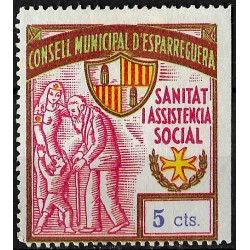 Viñeta. Consell Municipal Esparraguera. 5 Céntimos (Nuevo, con señal de fijasellos)