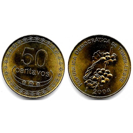 (5) Timor Oriental. 2004. 50 Centavos (SC)