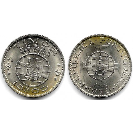 (22) Timor Oriental. 1970. 10 Escudos (EBC+)