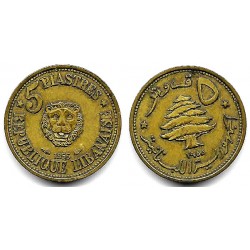 (21) Líbano. 1955. 5 Piastres (MBC)