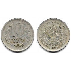(10) Uzbekistán. 2000. 10 Som (MBC)