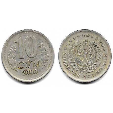 (10) Uzbekistán. 2000. 10 Som (MBC)