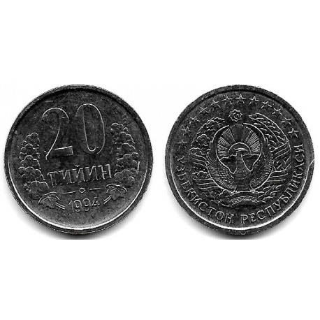 (5) Uzbekistán. 1994. 20 Tiyin (EBC)