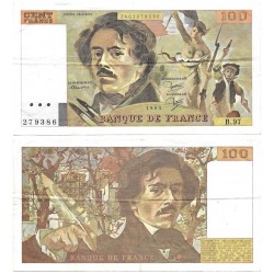 (154b) Francia. 1985. 100 Francs (MBC) Pequeños agujeros