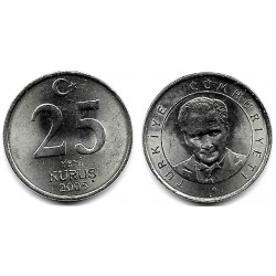 (1165) Turquía. 2005. 25 Kurus (SC)