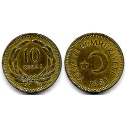 (888) Turquía. 1951. 10 Kurus (MBC+)