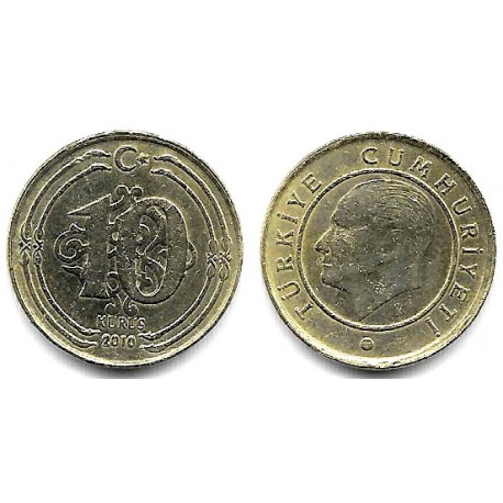 (1241) Turquía. 2010. 10 Kurus (MBC)
