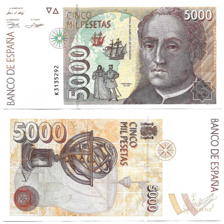 España. 1992. 5000 Pesetas (MBC+) Serie K