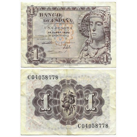Estado Español. 1948. 1 Peseta (BC) Serie C