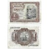 Estado Español. 1953. 1 Peseta (BC/BC+) Serie Z, Manchado levemente