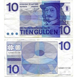 (91b) Países Bajos. 1968. 10 Gulden (BC)