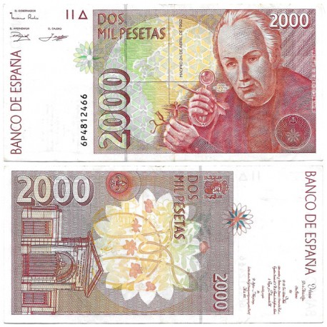 España. 1992. 2000 Pesetas (MBC-) Serie 6P, Nueva Diseño