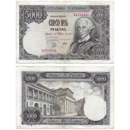 España. 1976. 5000 Pesetas (BC) Serie X
