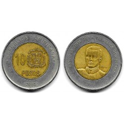 (106) República Dominicana. 2008. 10 Pesos (BC)