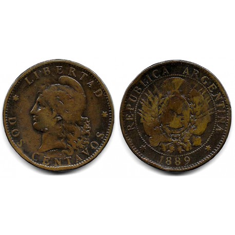 (33) Argentina. 1889. 2 Centavos (BC)