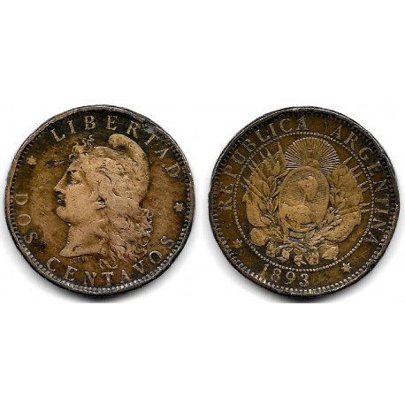 (33) Argentina. 1893. 2 Centavo (BC)