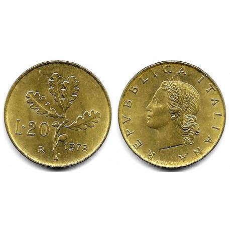 (97.2) Italia. 1973. 20 Lira (EBC)