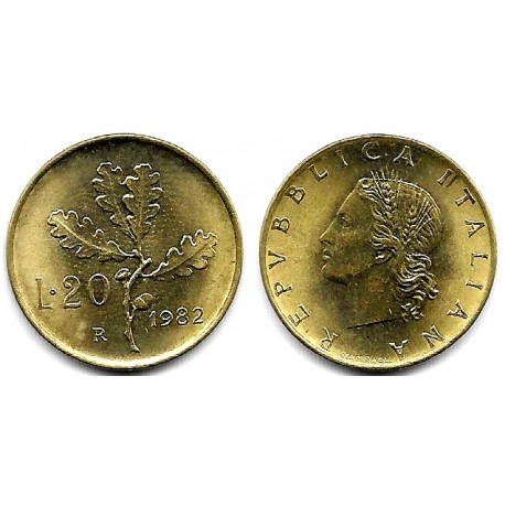 (97.2) Italia. 1982. 20 Lira (EBC)