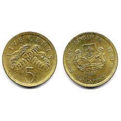 (50) Singapur. 1989. 5 Cents (EBC)
