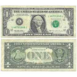 (496a) Estados Unidos de América. 1995. 1 Dollar (BC) Leves Manchas