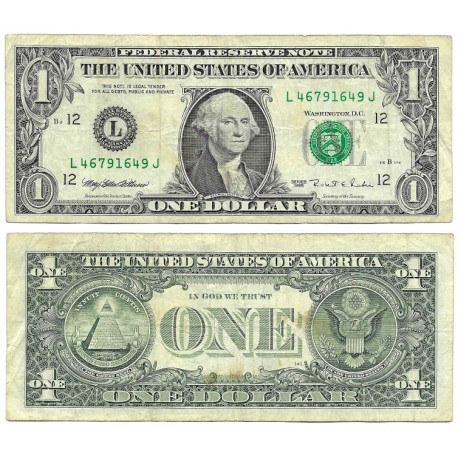 (496a) Estados Unidos de América. 1995. 1 Dollar (BC) Leves Manchas