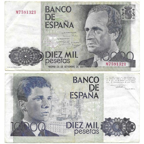 España. 1985. 10000 Pesetas (BC+) Serie M