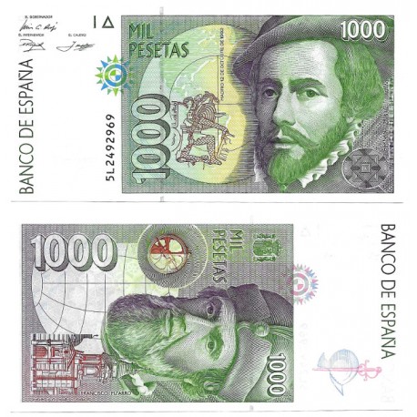 España. 1992. 1000 Pesetas (SC) Serie 5L