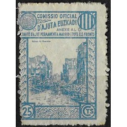 Viñeta. Comisión de Ayuda a Euskadi. 10 Céntimos (Usado)
