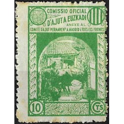 Viñeta. Comisión de Ayuda a Euskadi. 10 Céntimos (Usado)