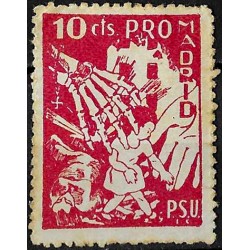 Viñeta. Pro Madrid. PSU. 10 Céntimos (Usado)