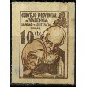 Viñeta. Consejo Provincial de Valencia. 10 Céntimos (Nuevo, con señal de fijasellos y sin goma)