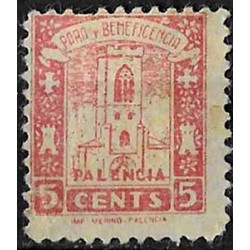 Viñeta. Paro y Beneficencia. Palencia. 5 Céntimos (Nuevo, con señal de fijasellos y sin goma)