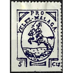 Viñeta. Pro Velez-Málaga. 5 Céntimos (Nuevo, con señal de fijasellos)