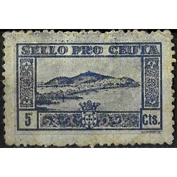 Viñeta. Sello Pro Ceuta. 5 Céntimos (Usado)