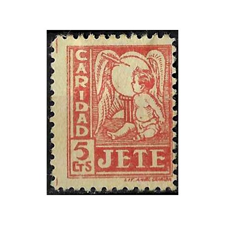 Viñeta. Jete. Caridad. 5 Céntimos (Nuevo, con señal de fijasellos)