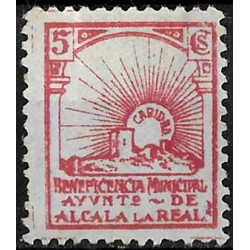Viñeta. Beneficencia Municipal. Alcalá la Real. 5 Céntimos (Nuevo, con señal de fijasellos y sin goma)