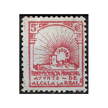 Viñeta. Beneficencia Municipal. Alcalá la Real. 5 Céntimos (Nuevo, con señal de fijasellos y sin goma)