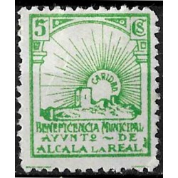 Viñeta. Beneficencia Municipal. Alcalá la Real. 5 Céntimos (Nuevo, con señal de fijasellos)